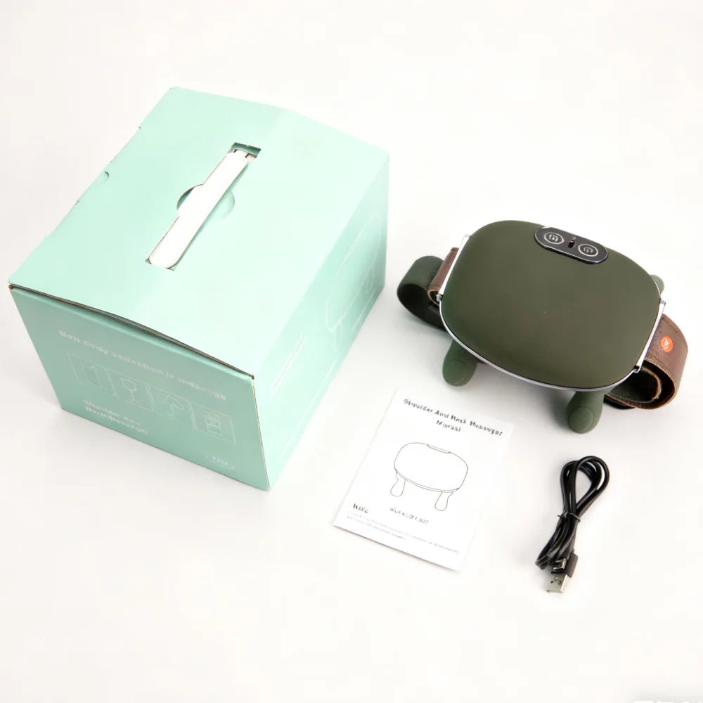 Neck Shoulder Massager Deep Tissue Shiatsu Back Cervical Massage Machine Bionic Heated Fatigue Relief Relax Muscle 3-Level 