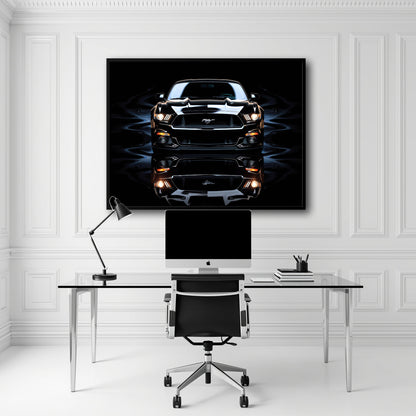 Ford Mustang Blue Phantom Wall Art