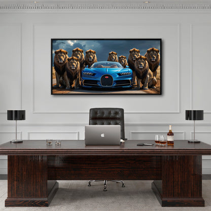 Bugatti Chiron Lion Guard Wall Art
