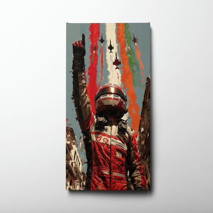 Racing Driver Victory Run Wall Art