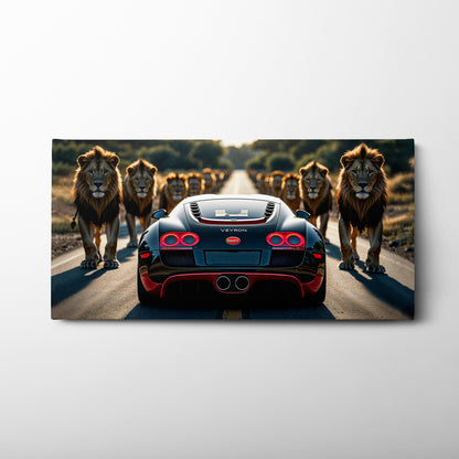 Bugatti Veyron Lion Pride Wall Art