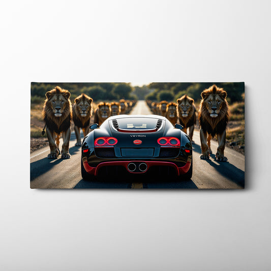Bugatti Veyron Lion Pride Wall Art