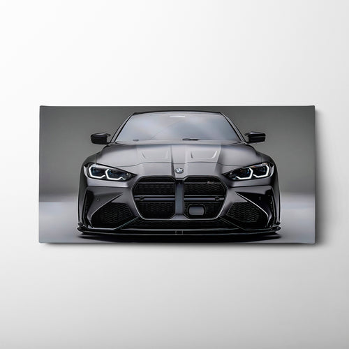 Gray BMW M4 Steel Phantom Wall Art