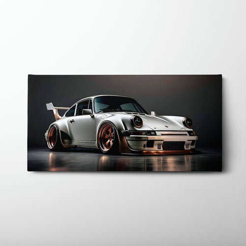 Silver Porsche 911 Steel Outlaw Wall Art