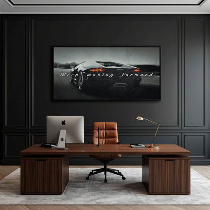 Lamborghini Aventador Wall Art Motivational Supercar Canvas
