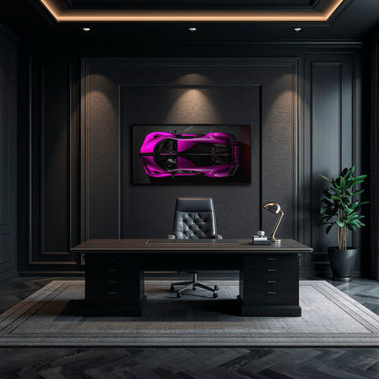 Pink Bugatti Magenta Strike Wall Art