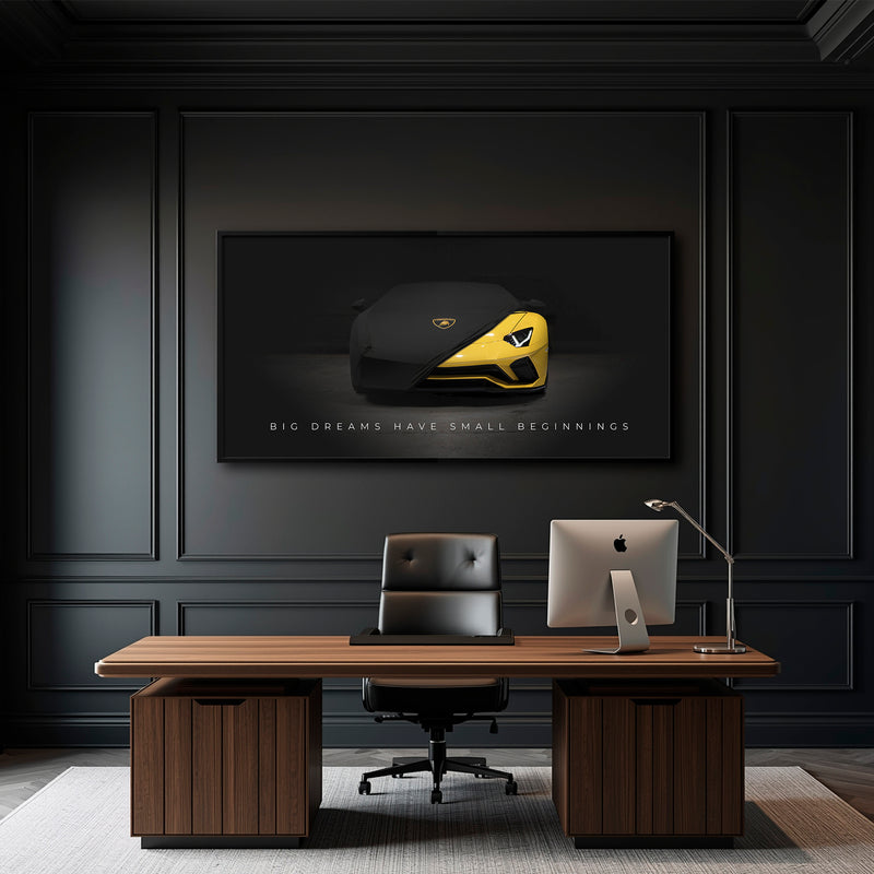 Lamborghini Wall Art Motivational Canvas Print