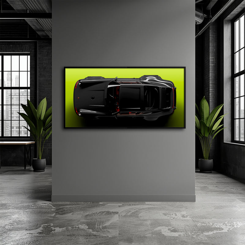 Porsche 911 Greenline Shadow Wall Art