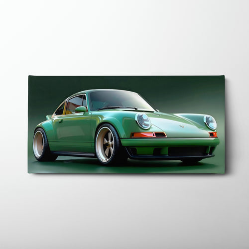 Green Porsche 911 Emerald Outlaw Wall Art