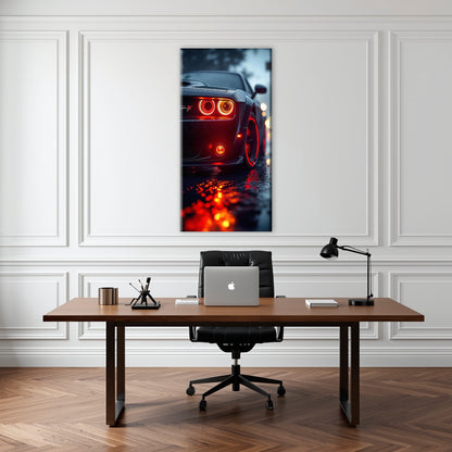 Dodge Challenger R/T Red Rain Wall Art