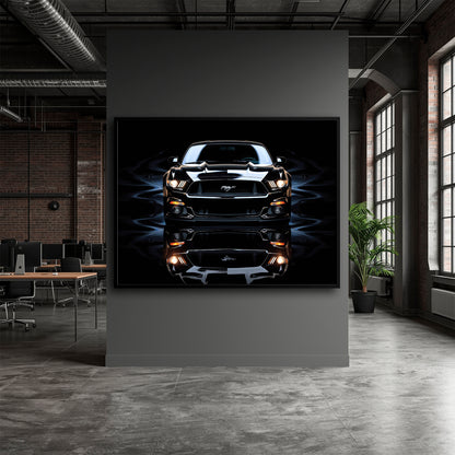 Ford Mustang Blue Phantom Wall Art