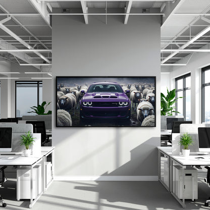 Dodge Challenger Hellcat Black Sheep Wall Art