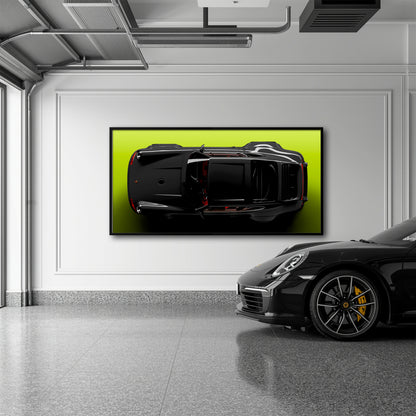 Porsche 911 Greenline Shadow Wall Art