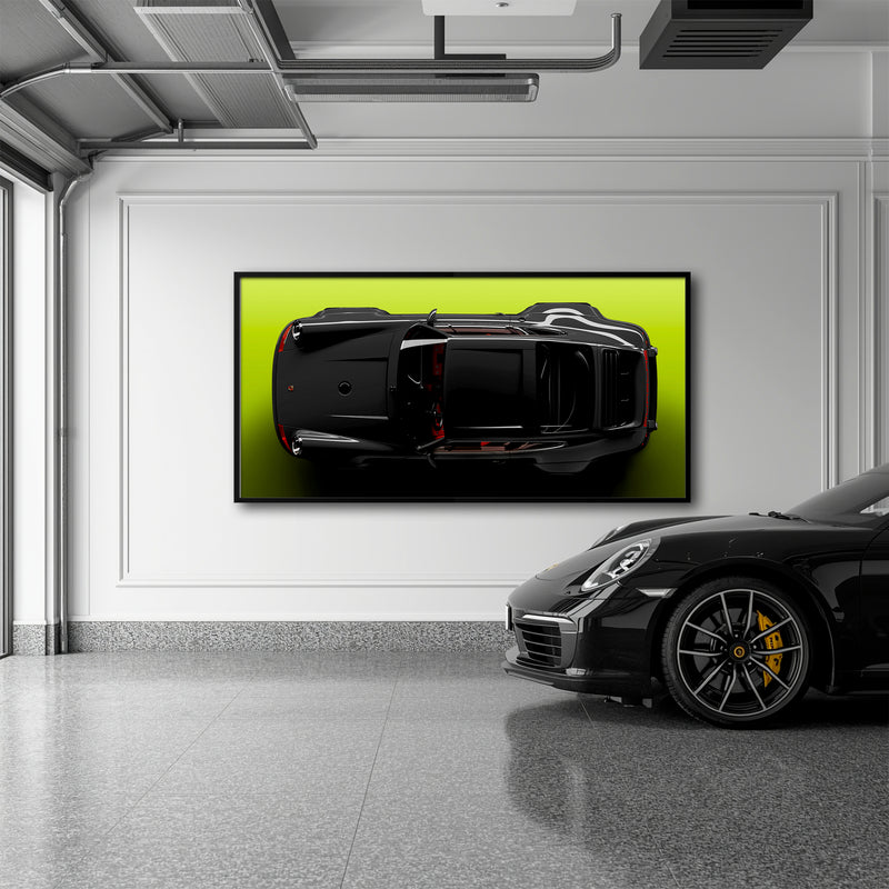 Porsche 911 Greenline Shadow Wall Art
