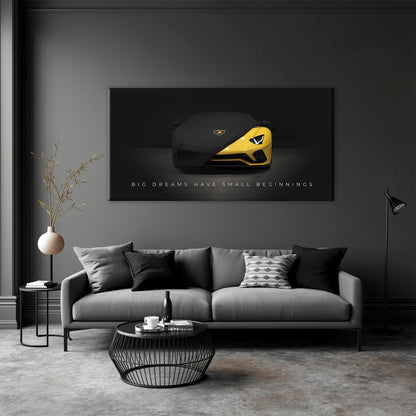 Lamborghini Wall Art Motivational Canvas Print