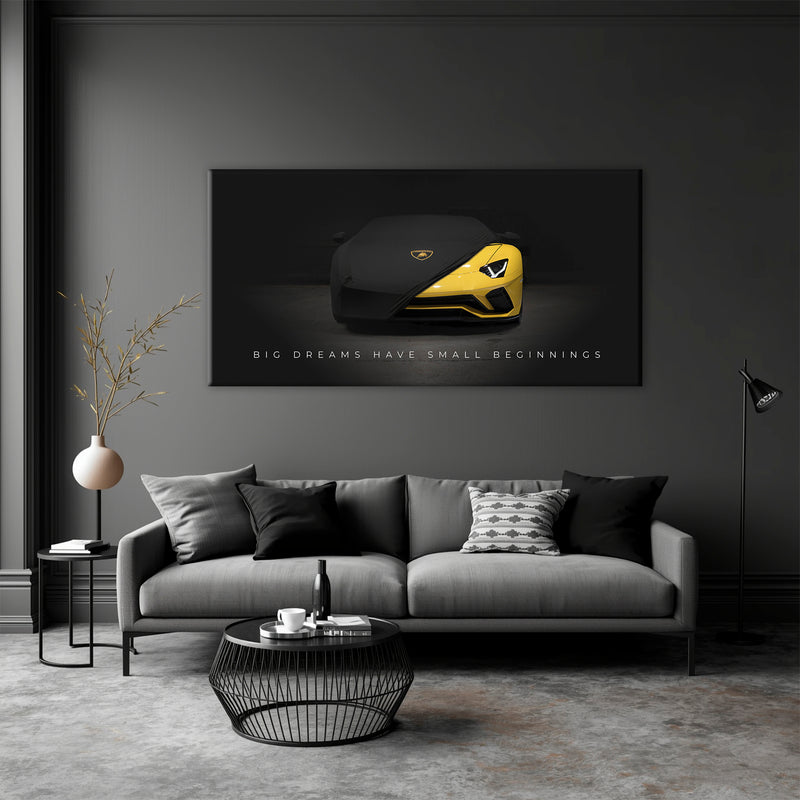 Lamborghini Wall Art Motivational Canvas Print