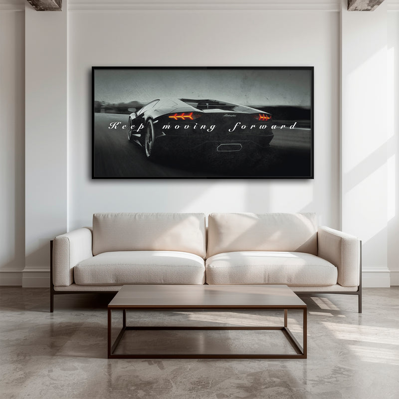 Lamborghini Aventador Wall Art Motivational Supercar Canvas