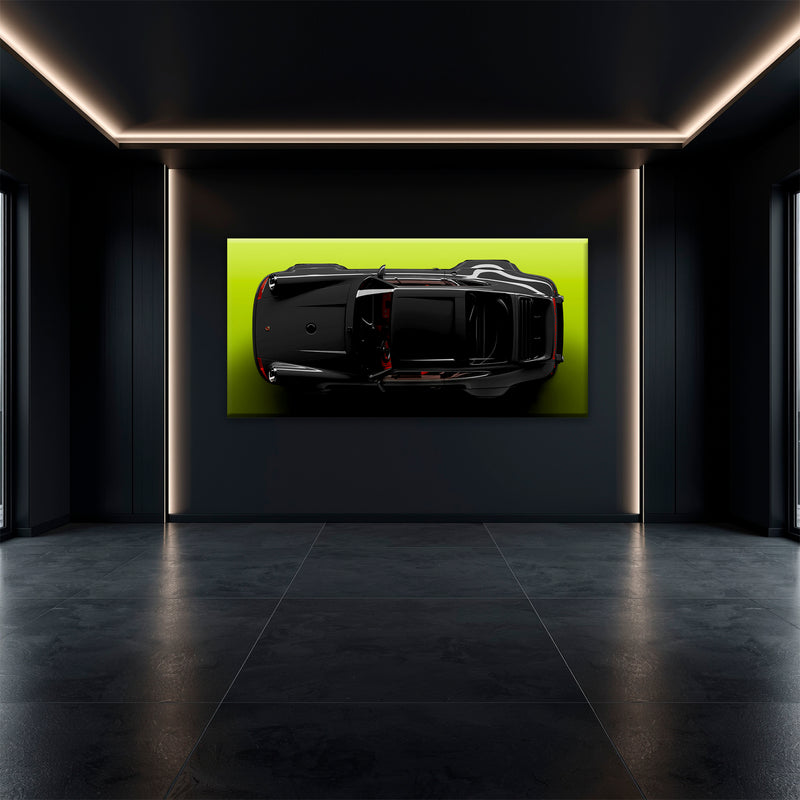Porsche 911 Greenline Shadow Wall Art