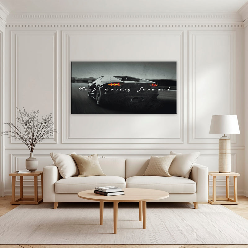 Lamborghini Aventador Wall Art Motivational Supercar Canvas