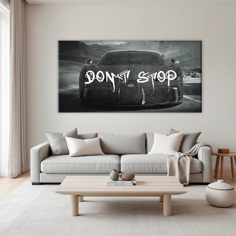 Bugatti Don’t Stop Motivational Wall Art