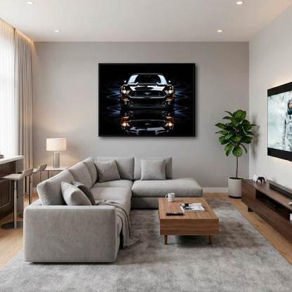 Ford Mustang Blue Phantom Wall Art