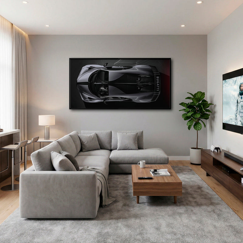 Bugatti Silver Phantom Wall Art