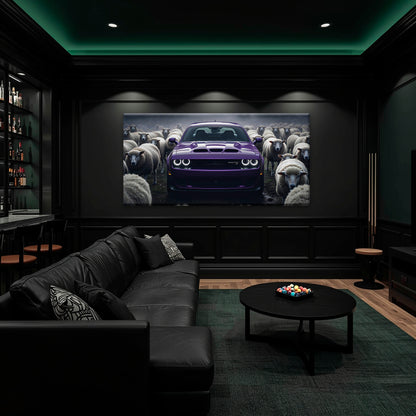 Dodge Challenger Hellcat Black Sheep Wall Art