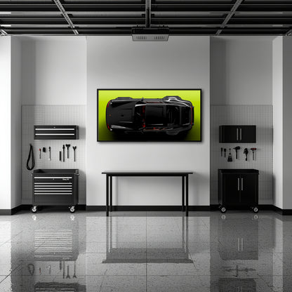 Porsche 911 Greenline Shadow Wall Art