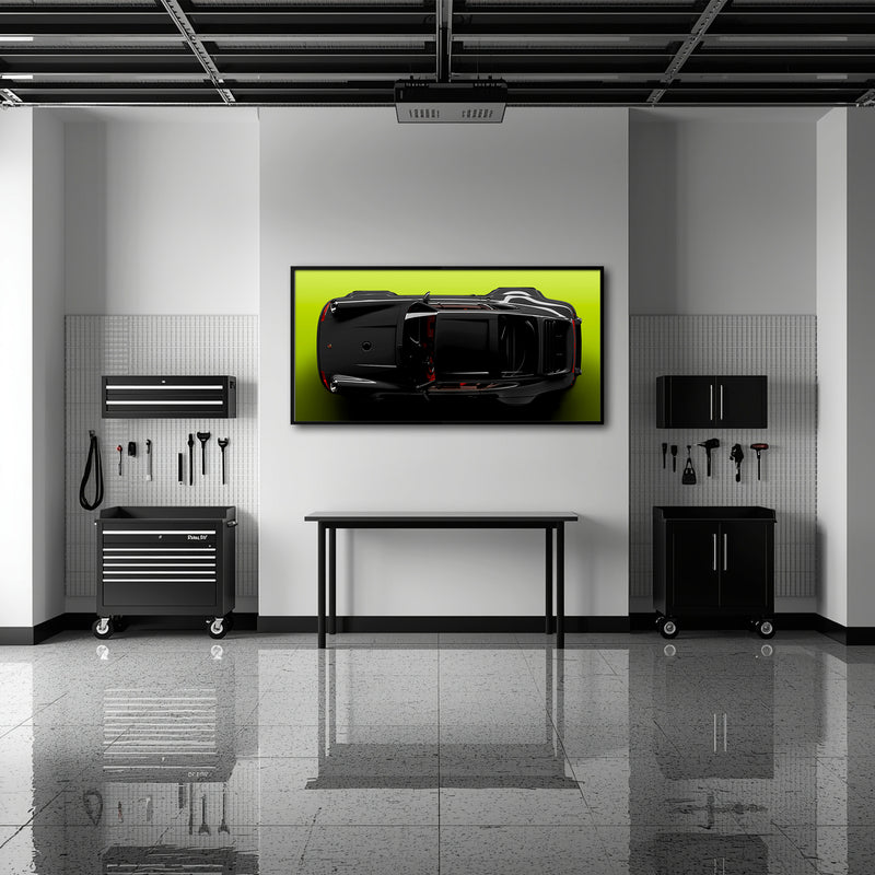 Porsche 911 Greenline Shadow Wall Art