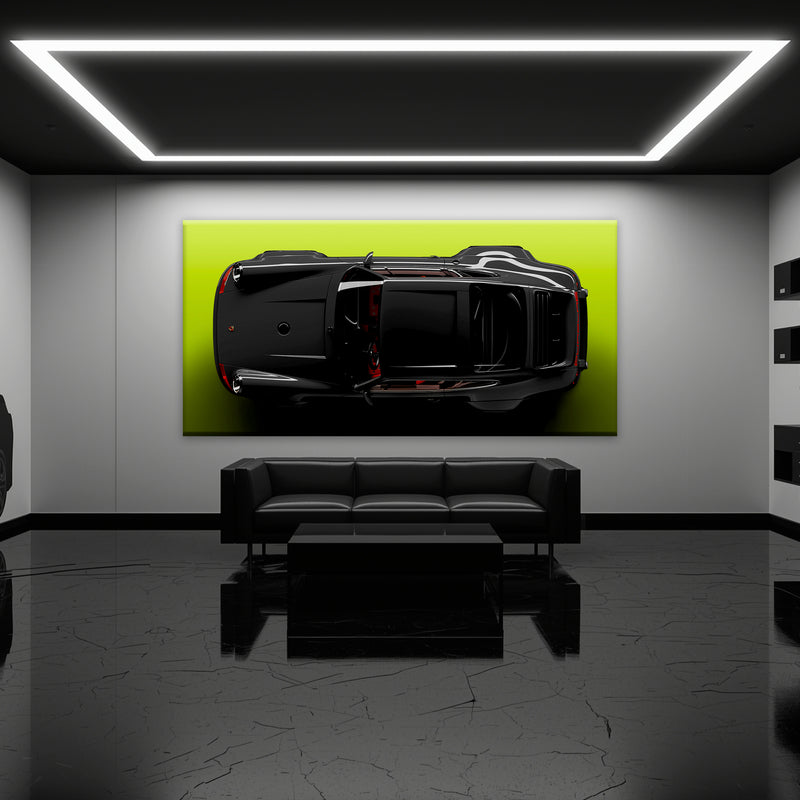 Porsche 911 Greenline Shadow Wall Art