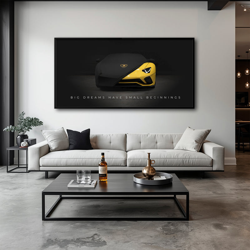 Lamborghini Wall Art Motivational Canvas Print