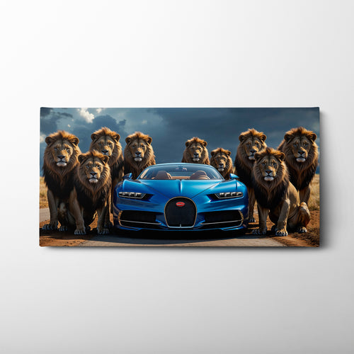 Bugatti Chiron Lion Guard Wall Art