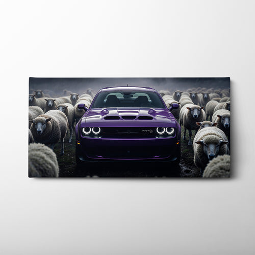 Dodge Challenger Hellcat Black Sheep Wall Art