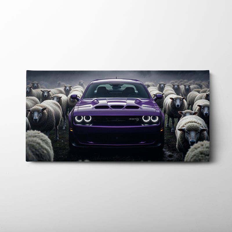 Dodge Challenger Hellcat Black Sheep Wall Art