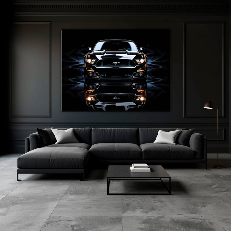 Ford Mustang Blue Phantom Wall Art