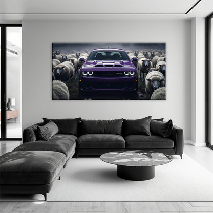Dodge Challenger Hellcat Black Sheep Wall Art