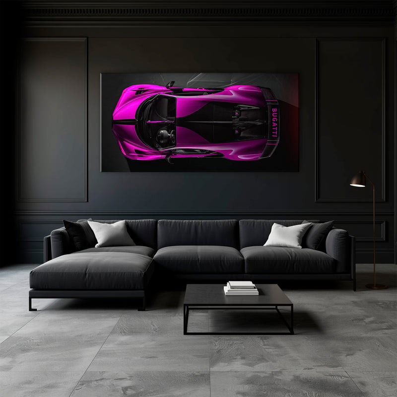Pink Bugatti Magenta Strike Wall Art