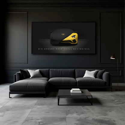 Lamborghini Wall Art Motivational Canvas Print