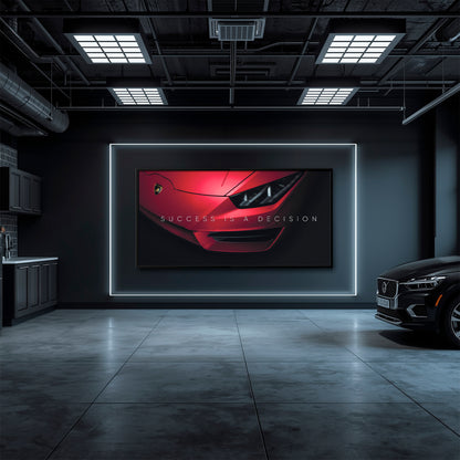 Red Lamborghini Wall Art Success Canvas Print