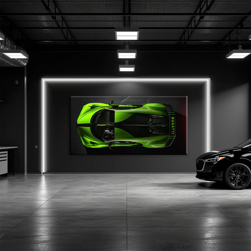Bugatti Neon Charge Wall Art