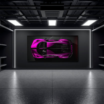 Pink Bugatti Magenta Strike Wall Art