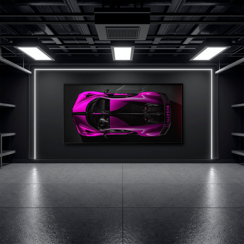 Pink Bugatti Magenta Strike Wall Art