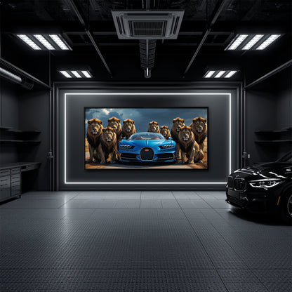 Bugatti Chiron Lion Guard Wall Art