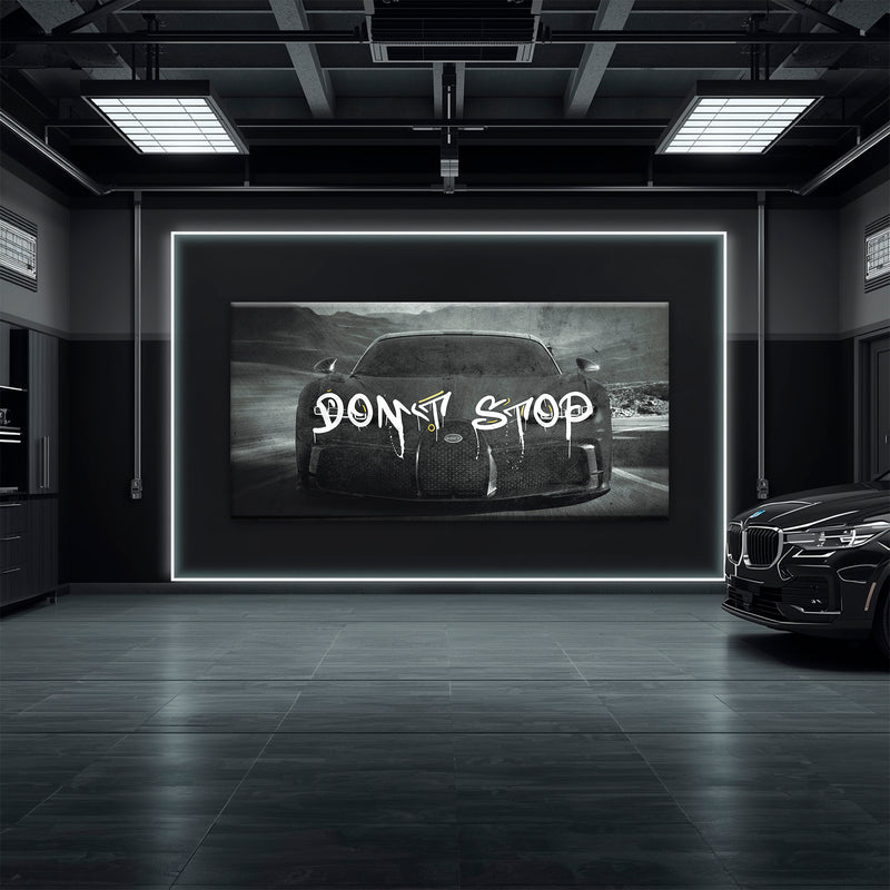 Bugatti Don’t Stop Motivational Wall Art
