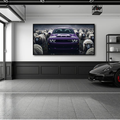 Dodge Challenger Hellcat Black Sheep Wall Art