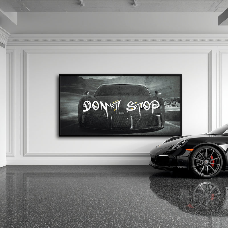 Bugatti Don’t Stop Motivational Wall Art