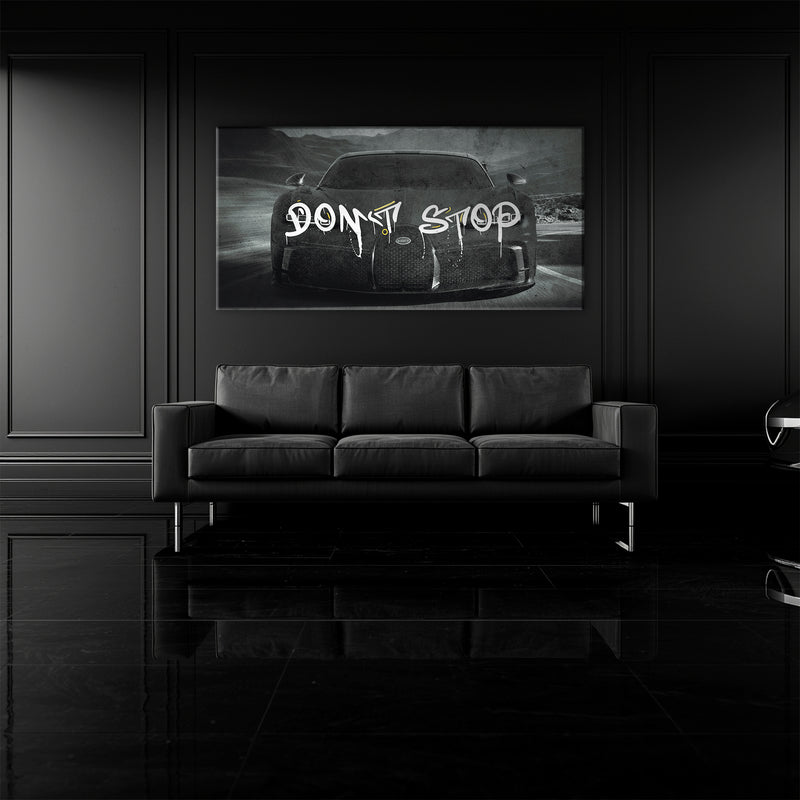 Bugatti Don’t Stop Motivational Wall Art