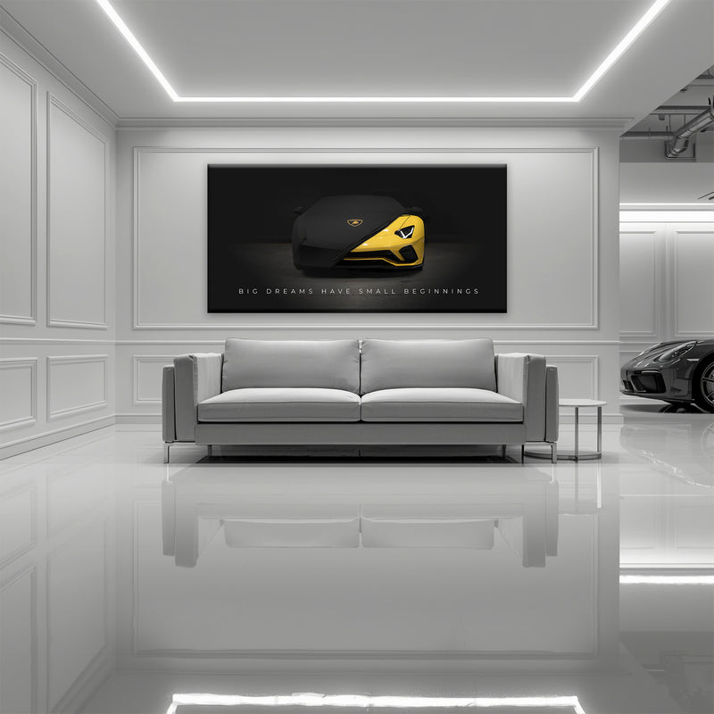 Lamborghini Wall Art Motivational Canvas Print