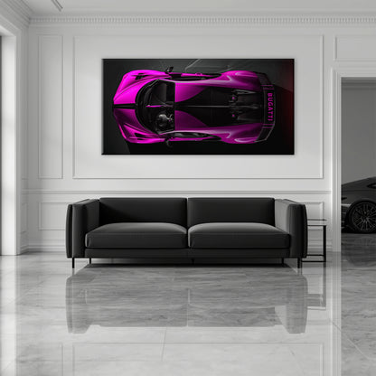 Pink Bugatti Magenta Strike Wall Art