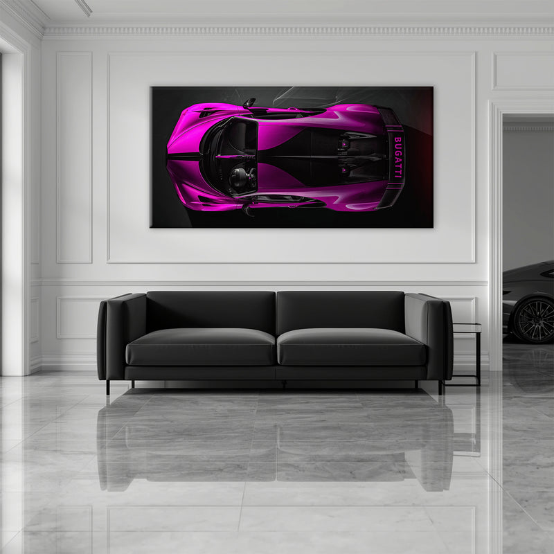 Pink Bugatti Magenta Strike Wall Art
